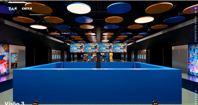 Render of the Cinesystem lobby takeover